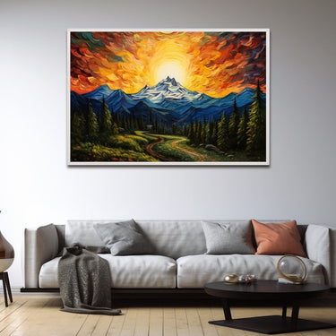 Mountain Range Acrylic Painting